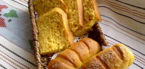 Солнечные булочки и сладкий постный хлеб ( выпечка с тыквой)