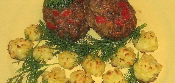 Котлетки с овощами и картофельными трюфелями