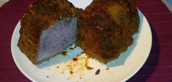 Мясо, запеченное с аджикой, сушеным базиликом и белым бальзамическим уксусом