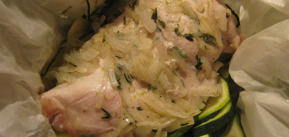 Куриная грудка в мешочке, с цуккини