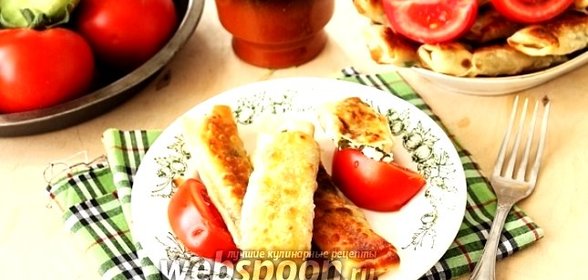 Блинчики из лаваша с начинкой из сыра и зелени