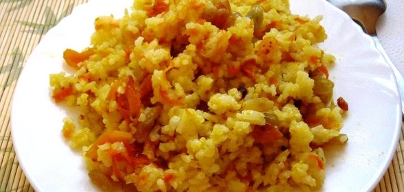 Сладкий плов с сухофруктами