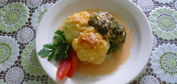 Цветная капуста и брокколи, запеченные в духовке