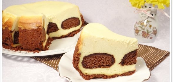 Творожный чизкейк с шоколадными пряниками