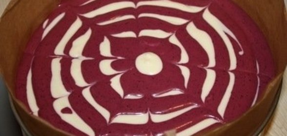 Творожный черничный торт без выпечки