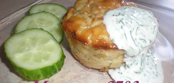 Простые картофельные «кексы» с мясом