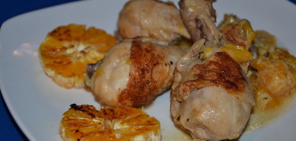 Куриные голени с мандаринами