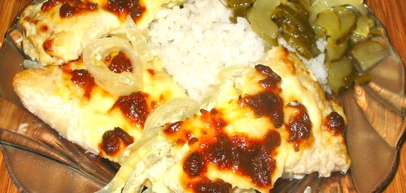 Минтай запеченный в духовке