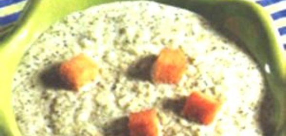 Суп с брокколи и яблоком