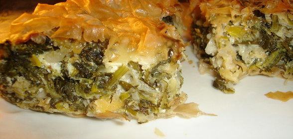 пирог с зеленью Весенний, по мотивам греческой спанакопиты