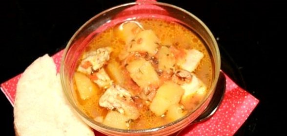 Картофельный соус с курицей