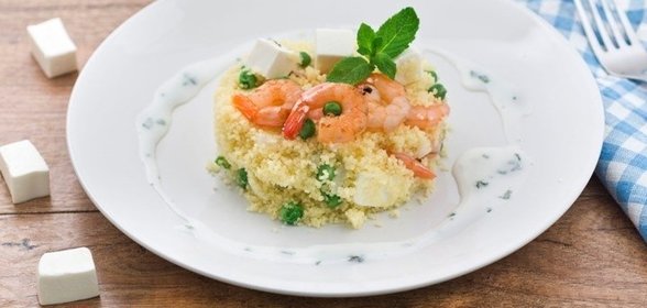 Кускус с креветками