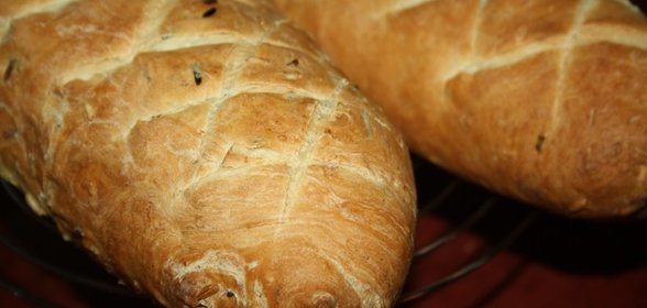 Постный луково-чесночный хлеб с рисом