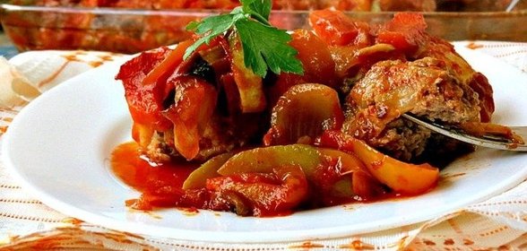 Гречаники с овощным соусом