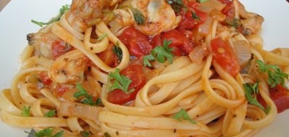 Лингвини с Помидорами и Молюсками ! ! !