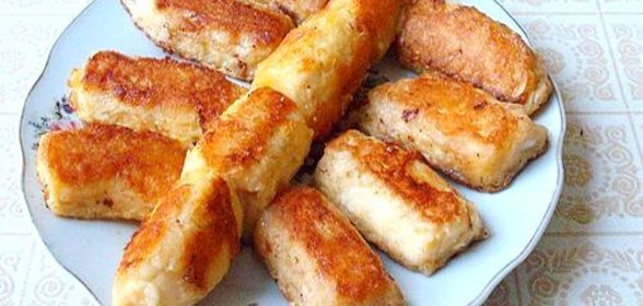 Жареные в кляре бананы