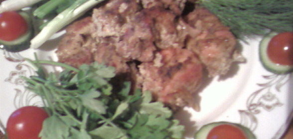 Мясо маринованое на шашлык,но тушёное в духовке