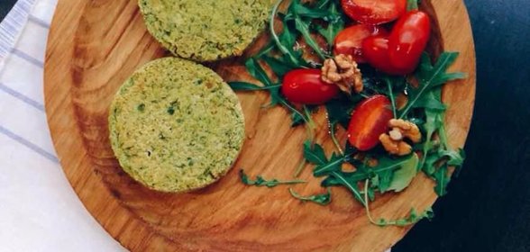 Нутовые котлеты со шпинатом