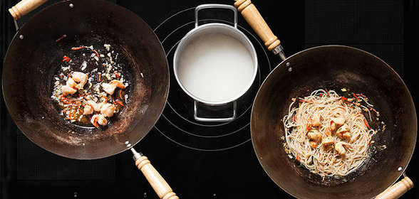 Тайская лапша с креветками