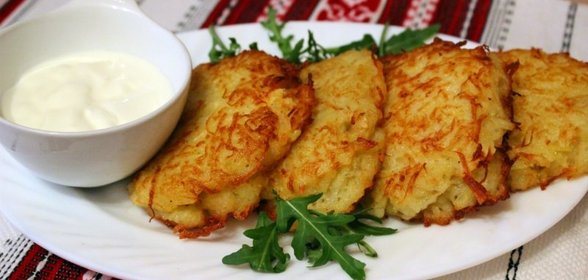 Картофельные оладьи с сыром