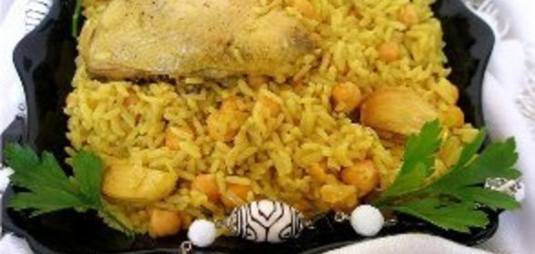 Плов из курицы с нутом