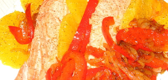 Форель с апельсинами