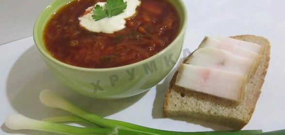 Борщ с квашеной капустой и свеклой