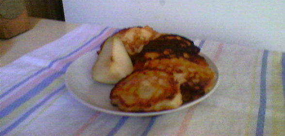 Яблочно-грушевые оладьи