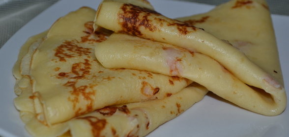 Блины сырные с беконом