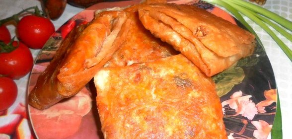 Конверты из лаваша с капустой