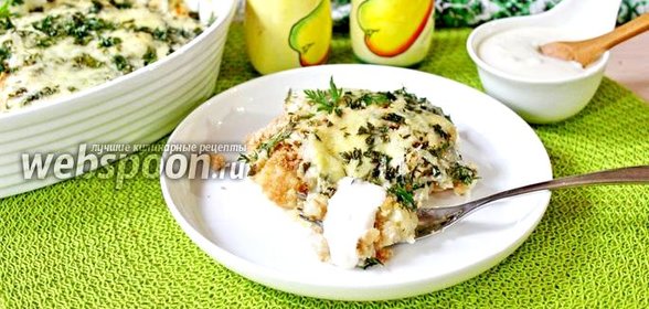 Запеканка из филе минтая и цветной капусты