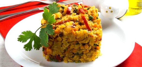 Чечевица с овощами