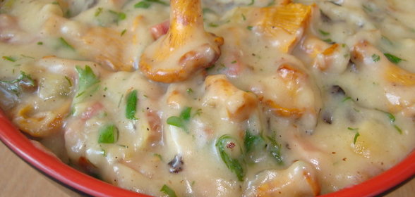 Грибной соус с беконом