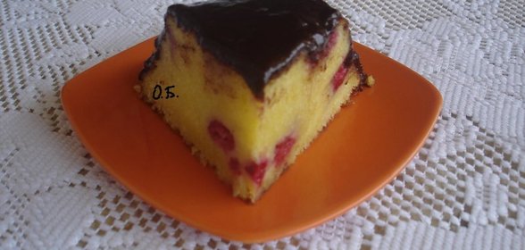 пирог с малиной на сметане