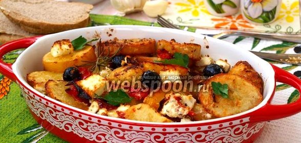 Сковорода с картофелем по-гречески