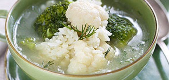 Суп из брокколи и цветной капусты в мультиварке