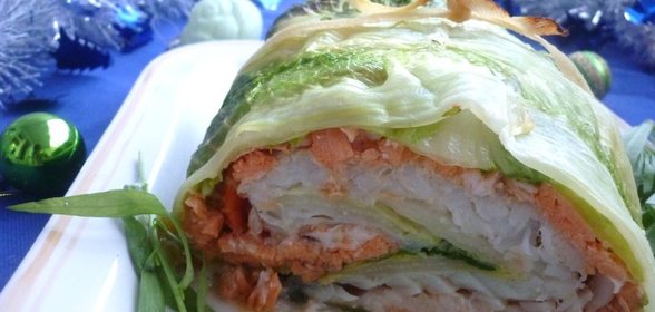 Рулет с рыбой и креветками Ах, какое лакомство!