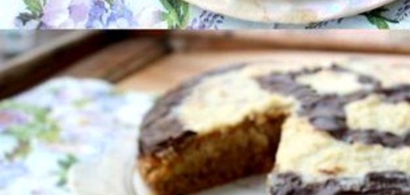 Бисквит с белым и черным шоколадом