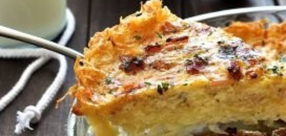 Картофельный пирог с мясной начинкой