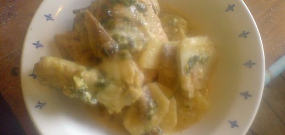 Курочка с овощами в сливках