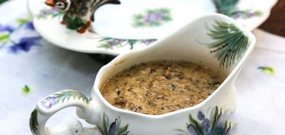 Сливочно-грибной соус для мяса