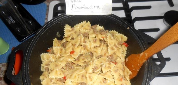 Макароны по-флотски с итальянской ноткой