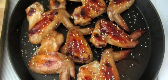 Куриные крылья в соусе терияки