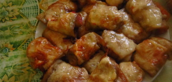 Кабачки, фаршированные рисом