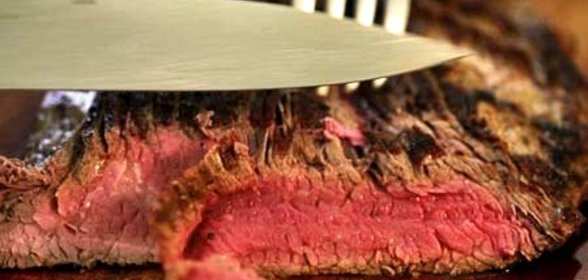 Бифштекс из говядины на сковороде