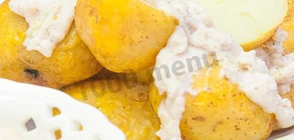 Картофель в рукаве с соусом Бешамель