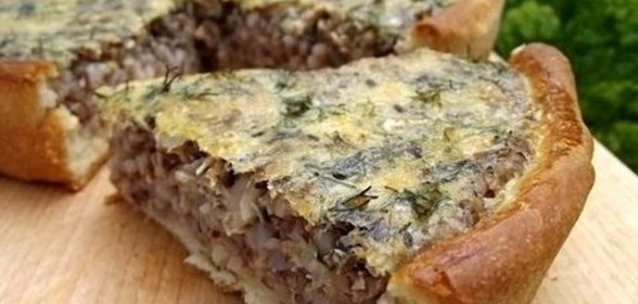 Заливной пирог с рыбной консервой