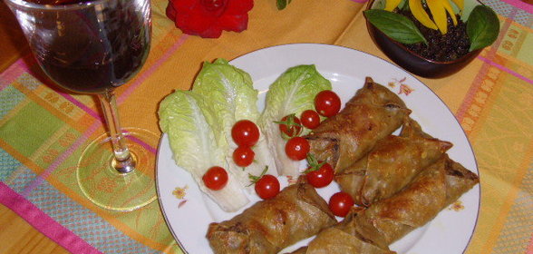 Хрустящие конвертики из цветной капусты и тунца