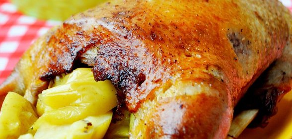 Утка с яблоками, запечённая в рукаве или обед выходного дня