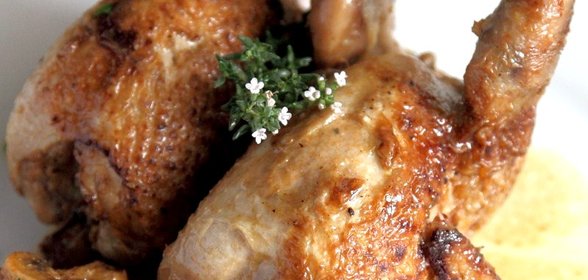 Перепелки (перепела), тушеные с тимьяном